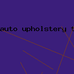 auto upholstery